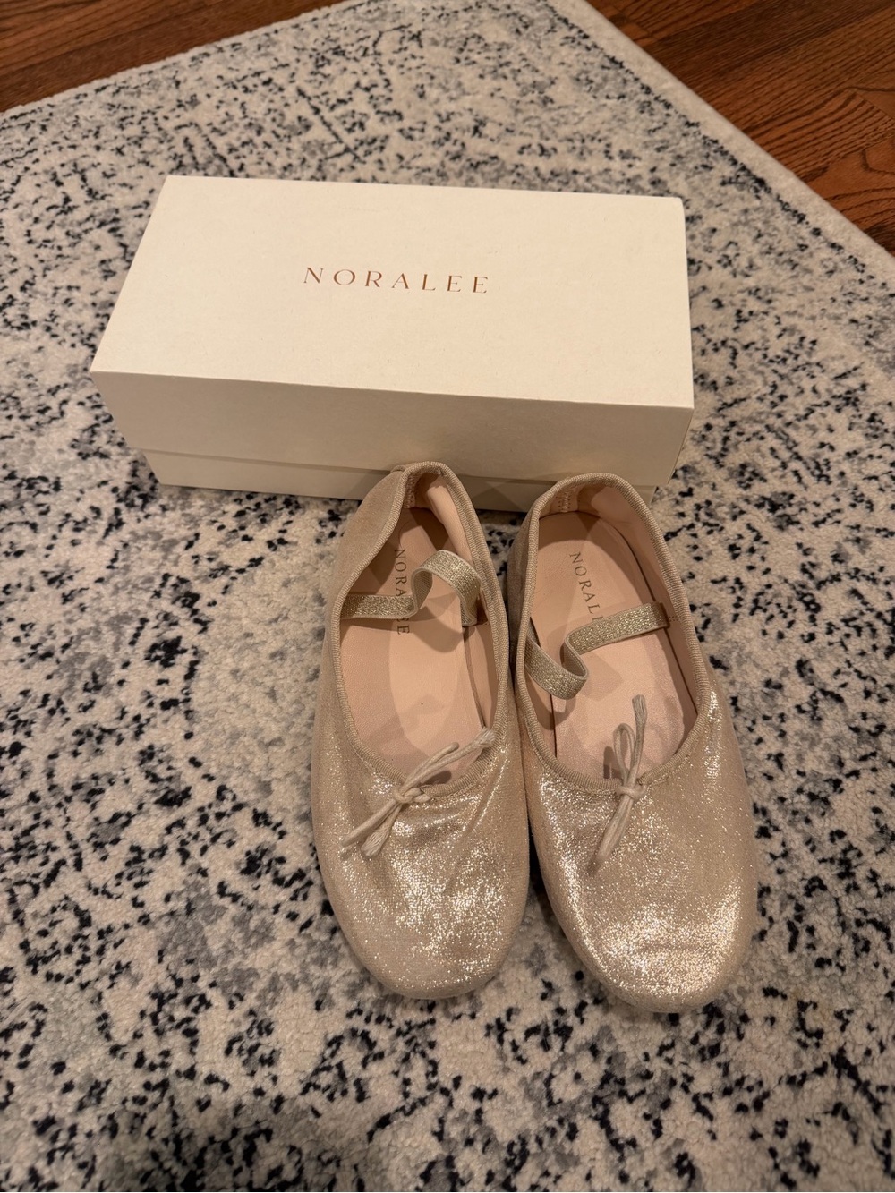 Noralee Girls' Clara Ballet Flats - Gold Metallic